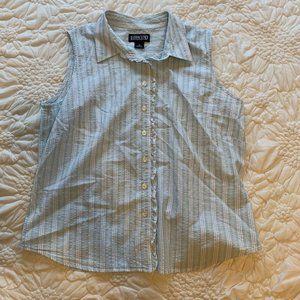Lands End Sleeveless Button Down